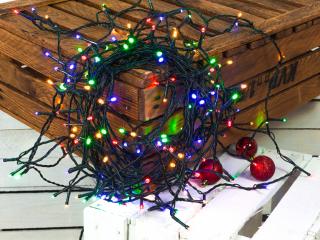 Vianočná svetelná reťaz FAREBNÁ 10 m - STANDARD - spojovacia