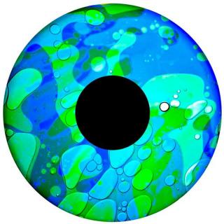 Magnetický kotúč s tekutinou - modro zelený