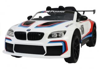 BMW Elektrické autíčko BMW M6 GT3 nosnosť do 30 kg EVA kolesá Farba vozidla: Biela