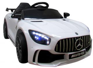 Mercedes Elektrické autíčko GTR-S penové koleso, sedadlo z e-kože, nosnosť do 30 kg Farba vozidla: Biela