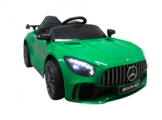 Mercedes Elektrické autíčko GTR-S penové koleso, sedadlo z e-kože, nosnosť do 30 kg Farba vozidla: Zelená
