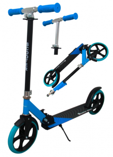 R-SPORT Skladacia kolobežka Scooter H8, do 100 kg, gumové kolesá 200mm. Farba vozidla: Modrá