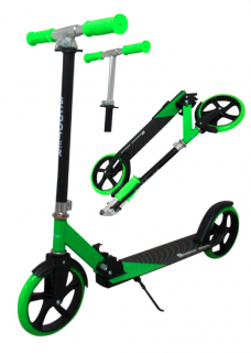 R-SPORT Skladacia kolobežka Scooter H8, do 100 kg, gumové kolesá 200mm. Farba vozidla: Zelená