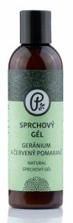 Prírodný sprchový gél - Geránium a červ. pom. 200ml