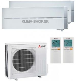 Klimatizácia Mitsubishi 2x multisplit LN 3,5kW + 3,5kW + vonk.j. 5,3kW