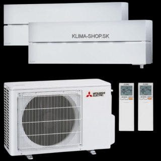 Klimatizácia Mitsubishi LN 2x 2,5kW multisplit + vonk.j. 5,3kW (prírodná biela)