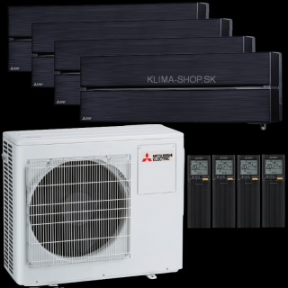 Klimatizácia Mitsubishi LN 4x 2,5kW multisplit + vonk.j. 8kW (čierna)