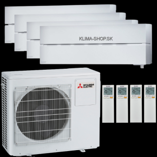 Klimatizácia Mitsubishi LN 4x multisplit (3x 1,8kW + 3,5kW) + vonk.j. 8kW (prírodná biela)