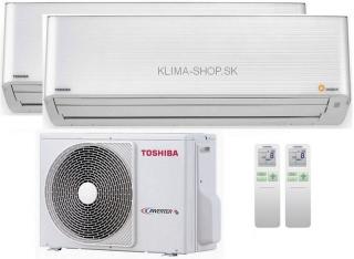 Klimatizácia Toshiba Daiseikai 9 2x multisplit: 2,5kW + 3,5kW + vonkajšia 5,2kW  (2,5kW + 3,5kW / vonk. 5,2kW)