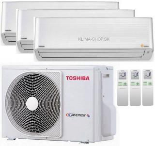 Klimatizácia Toshiba Daiseikai 9 3x multisplit: 2,5kW +2,5kW +3,5kW + vonkajšia 5,2kW  (2,5kW + 2,5kW + 3,5kW / vonk. 5,2kW)