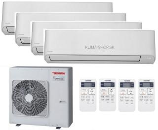 Klimatizácia Toshiba Seiya 4x multisplit: 3x 2,5kW + 4,5kW + vonkajšia j. 8,0kW  (3x 2,5kW + 4,5kW / vonk. 8kW)