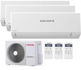 Klimatizácia Toshiba Shorai Edge 3x multisplit (2,5kW +2,5kW + 4,5kW) + vonkajšia 7,5kW  (2,5kW + 2,5kW + 4,5kW / vonk. 7,5kW)