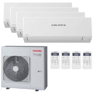 Klimatizácia Toshiba Shorai Edge 4x multisplit (3x 2,5kW + 4,5kW) + vonkajšia 8kW (3x 2,5kW + 4,5kW / vonk. 8kW)