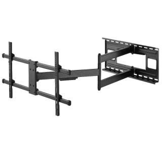 Dľžkovo nastaviteľný držiak TV Fiber Mounts BIG1 (Televízie s uhlopriečkou 43" - 80" otočíte +90° / -90°, naklápanie +5° / -15°, vzdialenosť od steny 82 - 1015mm, korekcia roviny +3° / -3°, inštalačný materiál a šablóna, oceľová konštrukcia, vynikajúca)