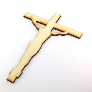 Silueta z dreva kríž  s Ježišom