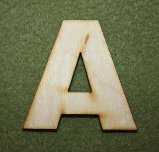 Vyrezávané písmeno - číslo z dreva