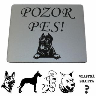 Výstražná tabuľka &quot;Pozor pes&quot; s obrázkom z plastu 2