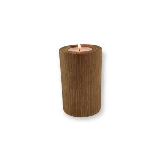 Drevený svietnik na čajové sviečky - Artur medium Farba: Pínia