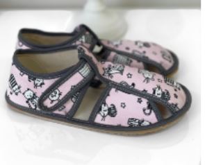 Baby Bare Shoes Slippers Pink Cat- papuče 23/24: 22