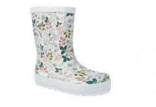 BAREFOOT GUMÁKY KOEL4KIDS - WELLIE BARE FLOWERS GREEN Veľkosť: 32