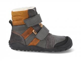 Barefoot zimná obuv s membránou KOEL4kids - Milo Hydro Tex Dark Grey šedá Veľkosť: 30