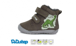 D.D. STEP ZIMNÉ BAREFOOT KOŽENÉ TOPÁNKY DVB023-W070-327A DARK GREY Veľkosť: 20