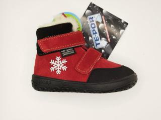 Jonap Jerry zimné topánky s membránou- Červená vločka Veľkosť: 23