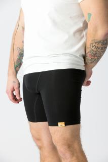 GoldBee Boxerky Dlhé Black L, Černá