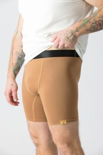 GoldBee Boxerky Dlhé Brown L