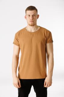 GoldBee Pánske Tričko Organic Brown XL, Hnědá