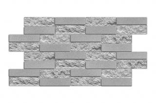 PVC 3D obkladový panel 98 x 49 cm - Facing Brick Gray lícová tehla šedá 1 ks