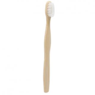 Bambusová zubná kefka - stredne tvrdá biela balenie: 1ks