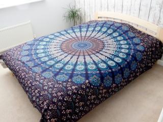 Bavlnená prikrývka na posteľ - Mandala (dvojlôžková)