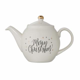Čajník vianočný s nápisom - Merry Christmas