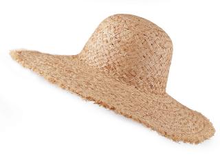 Dámsky letný klobúk s rozstrapkaným okrajom