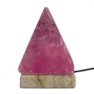 Himalájska soľná lampa pyramída na USB (viacfarebná) - 9cm