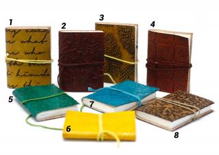 Mini kožený zápisník - rôzne farby Farba: 1