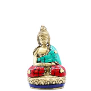 Mosadzná figúrka buddhu - ruky hore (malá)