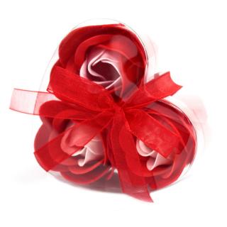Mydlové kvety - Červené Ruže (sada 3ks)