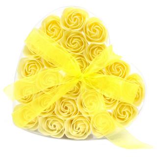 Mydlové kvety - Žltá Ruža (sada 24ks)