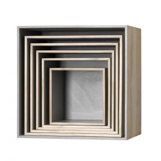 Nástenný box drevený - Grey
