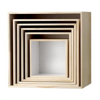 Nástenný box drevený - White