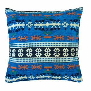 Obliečka na vankúš kilim - Modrá