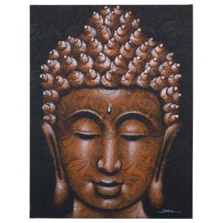 Obraz Budhu - Detail Medeného Brokátu 60x80cm
