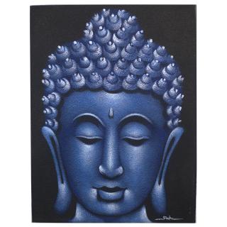 Obraz Budhu Pieskovaný - Modrý 60x80cm