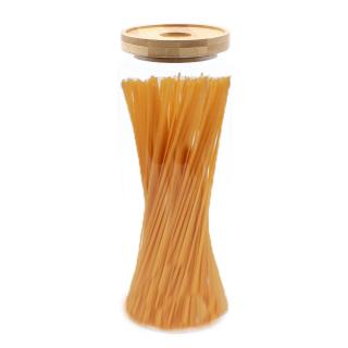 Sklenená dóza s bambusovým uzáverom - 25cm