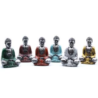 Strieborný Mini Buddha (Rôzne Farby) Farba: Bordový