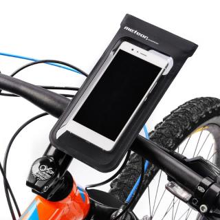 Vodeodolné púzdro na mobilný telefón Meteor CRIB (s držiakom na riadidlá bicykla)