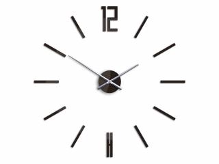Moderné nástenné hodiny CARLO WENGE HMCNH057-wenge (nalepovacie hodiny na stenu)