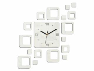 Moderné nástenné hodiny ROMAN WHITE HMCNH010-white (nalepovacie hodiny na stenu)